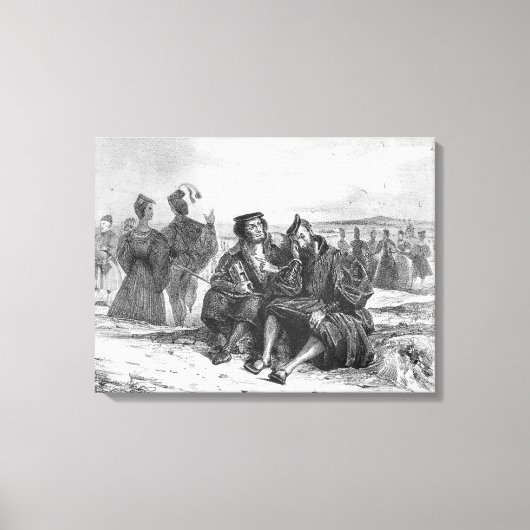 Toile Faust et Wagner en conversation (Recto)