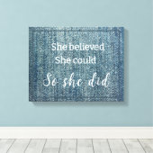 Toile Faux Blue Jeans Elle croyait (Insitu (Plancher de Bois))