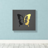 Toile Faux Gold Foil et Black Butterfly (Insitu (Plancher de Bois))
