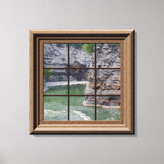 Toile Faux Window Scène Genesee River Gorge Canvas (Recto)
