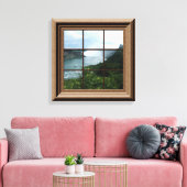 Toile Faux Window Vue Cascade paisible Niagara Falls (Insitu(Salon))