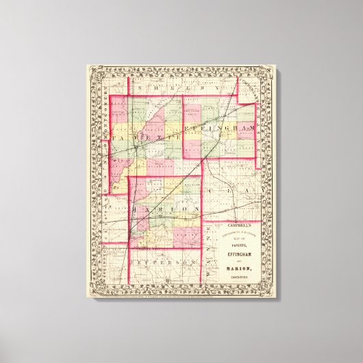 Toile Fayette, Effingham, Marion, comtés (Recto)