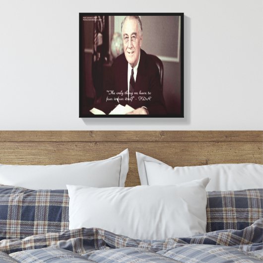 Toile FDR et rien à craindre Canvas de devis Imprimer (Insitu(Chambre))