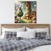 Toile Fée assise sur un Artichoke Illutration magique (Insitu(Chambre))