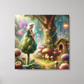 Toile Fée assise sur une Illustration Magique d'Artichau (Recto)