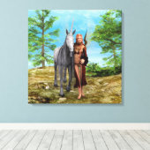 Toile Fée avec licorne (Insitu (Plancher de Bois))