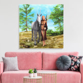 Toile Fée avec licorne (Insitu(Salon))
