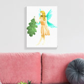 Toile Fée de chêne tenant une feuille de chêne (Insitu(Salon))