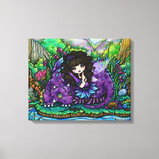 Toile Fée de forêt violet Dragon Nursery Canvas (Recto)