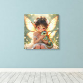 Toile Fée et Dragon | Conte de Fées Chibi Anime (Insitu (Plancher de Bois))