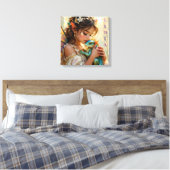 Toile Fée personnalisée et dragon mystique (Insitu(Chambre))