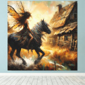 Toile Fée sur le cheval (Insitu (Plancher de Bois))
