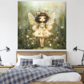 Toile Fée Whimsical et Fleur sauvage (Insitu(Chambre))