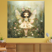 Toile Fée Whimsical et Fleur sauvage (Insitu(Salon))