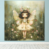 Toile Fée Whimsical et Fleur sauvage (Insitu (Plancher de Bois))