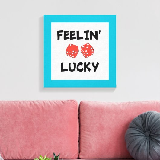 TOILE "FEELIN' LUCKY" DICE (Insitu(Salon))