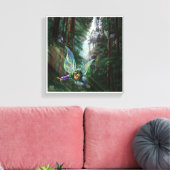 Toile Fées de la forêt et château de la cascade (Insitu(Salon))