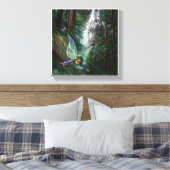 Toile Fées de la forêt et château de la cascade (Insitu(Chambre))