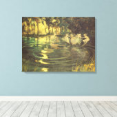 Toile Fées en tourbillon par Arthur Black, Danse de fées (Insitu (Plancher de Bois))