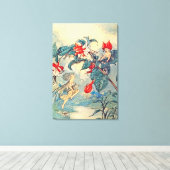 Toile Fées Fuchsia vintage (Insitu (Plancher de Bois))