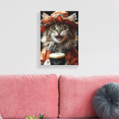 Toile Feline Aristocratique - Elegant Cat Portrait Art (Insitu(Salon))