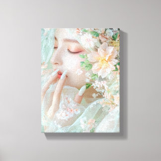 Toile Feline Woman - Art numérique élégant