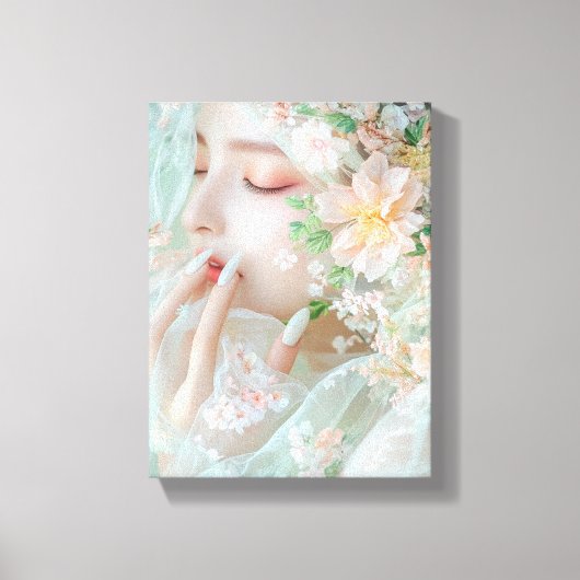 Toile Feline Woman - Art numérique élégant (Recto)