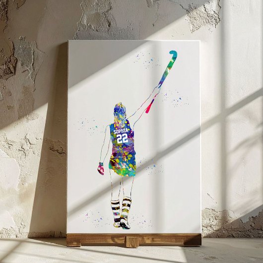 Toile Female Field Hockey Player