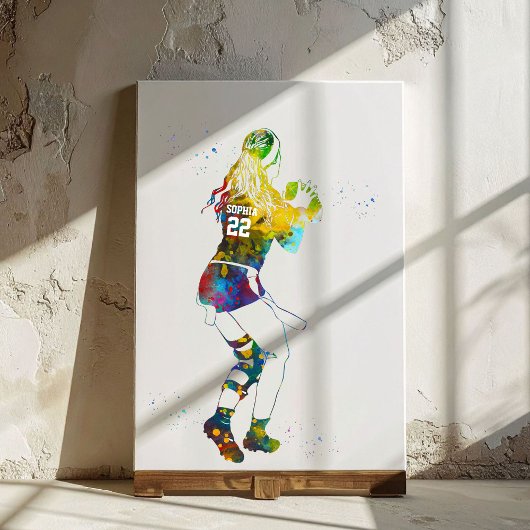 Toile Female Flag Football Player