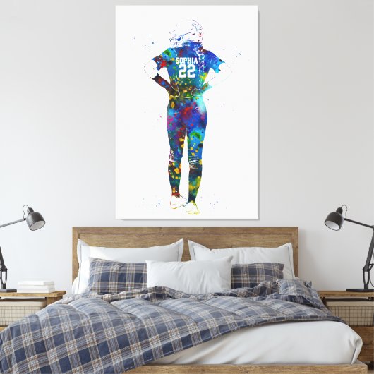 Toile Female Softball Player (Insitu(Chambre))
