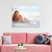 Toile Femme À La Plage Vague (Insitu(Salon))