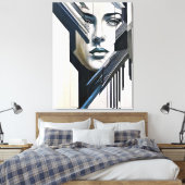 Toile Femme abstraite géométrique (Insitu(Chambre))