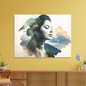 Toile Femme art double exposition (Insitu(Salon))