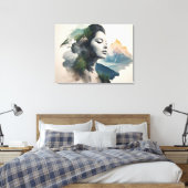 Toile Femme art double exposition (Insitu(Chambre))