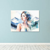 Toile Femme art double exposition (Insitu (Plancher de Bois))