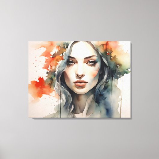 Toile Femme art double exposition (Recto)