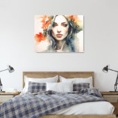 Toile Femme art double exposition (Insitu(Chambre))