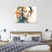 Toile Femme art double exposition (Insitu(Chambre))