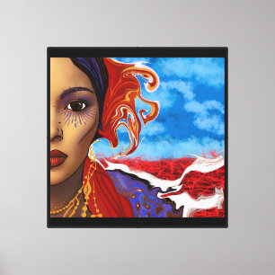 Toile Femme au bord des Eaux Rouges