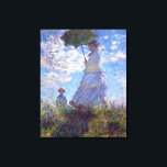 Toile Femme au Parasol Claude Monet Fine Art<br><div class="desc">Femme avec un Parasol, ou Madame Monet et Son Fils, sont les deux titres utilisés pour cette célèbre peinture d'impressionnisme classique de l'artiste français Claude Monet, c. 1875. C'est un portrait de la femme de Claude Monet, Camille et leur fils, sur la scène familiale de style impressionniste, pour se promener...</div>