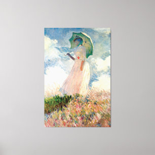 Toile Femme au parasol vintage Claude Monet 1886