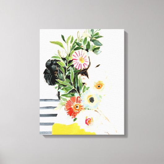 Toile Femme aux fleurs (Recto)