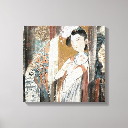 Toile Femme avec Coiffure Florale (Recto)