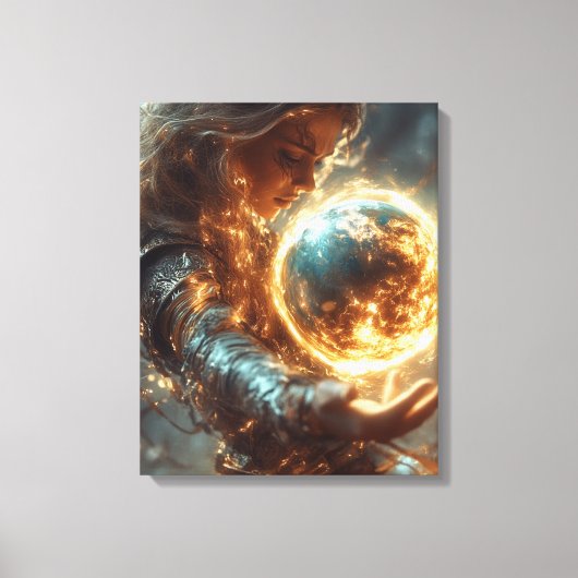 Toile Femme avec le feu Orb-Canvas Imprimer (Recto)