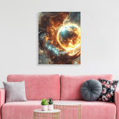 Toile Femme avec le feu Orb-Canvas Imprimer (Insitu(Salon))