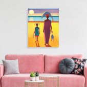 Toile Femme avec le poisson (Insitu(Salon))