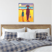 Toile Femme avec le poisson (Insitu(Chambre))