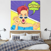 Toile Femme avec lunettes de soleil (Insitu(Chambre))