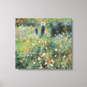 Toile Femme avec parasol dans un jardin Renoir Art