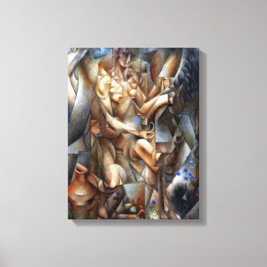 Toile Femme avec un cheval (Recto)